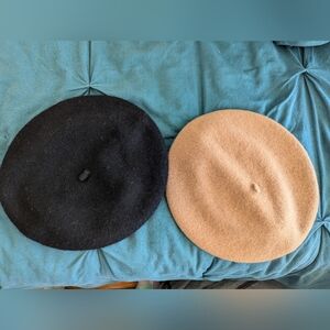 Pair Wool Berets - European style for winter!